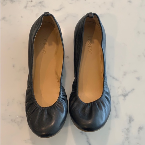 J. Crew Shoes - J Crew black leather ballet flats
